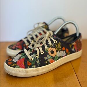 KEDS x RIFLE PAPER CO || Kickstart Canvas Sneakers Wild Rose Floral Wm Sz 8